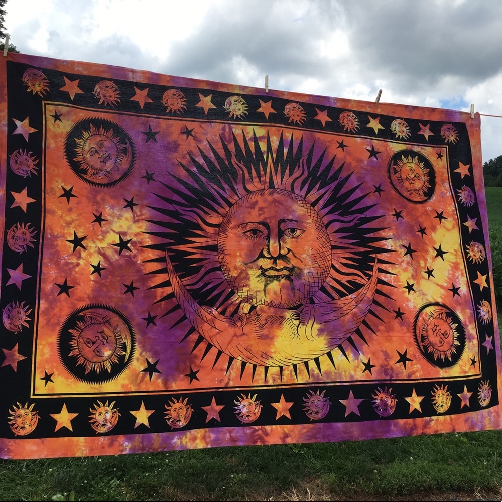 Tie dye Sun Tapestry